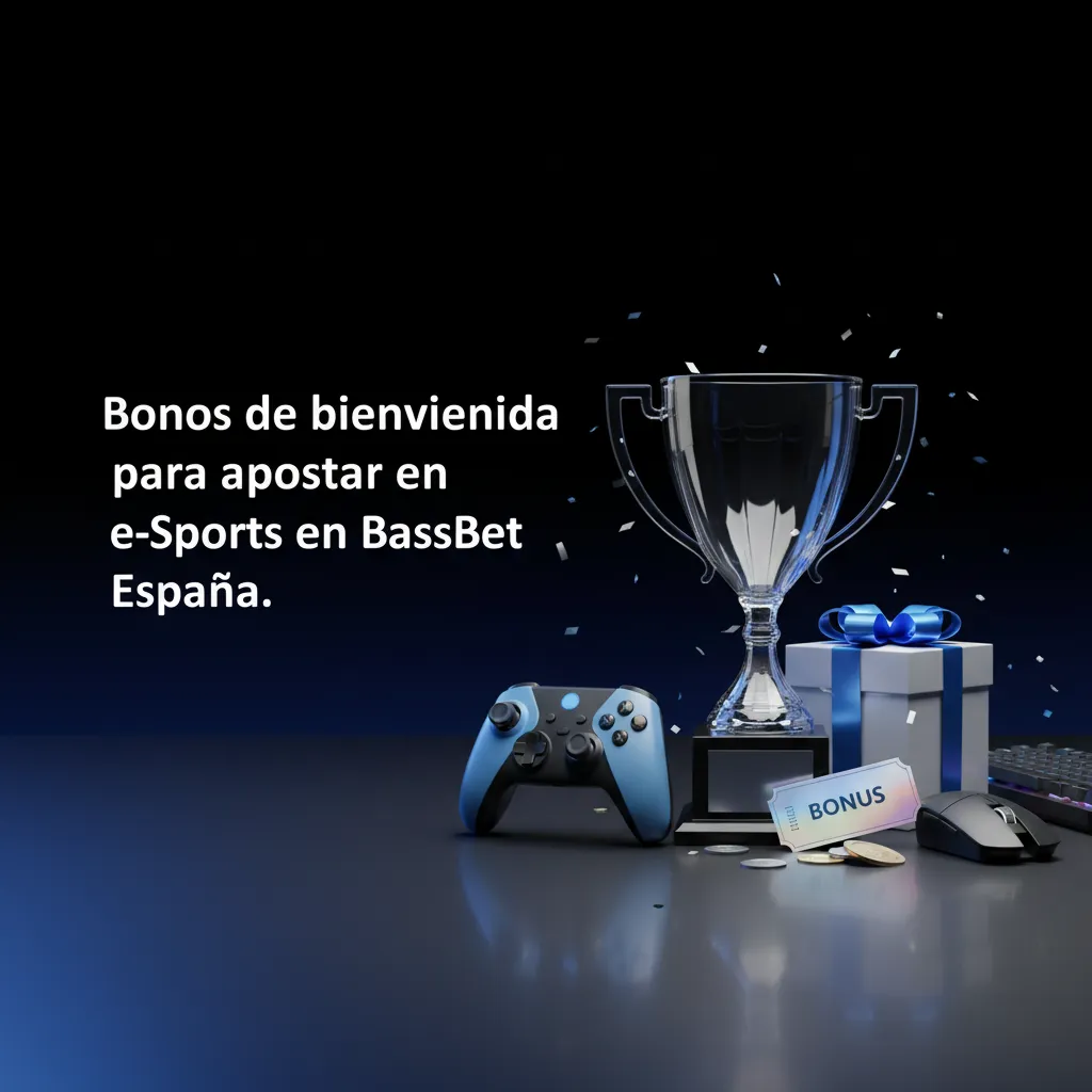 Banner promocional de BassBet España: bono eSports 50% hasta 700 € + 50 Free Spins y pasos para registrarte.