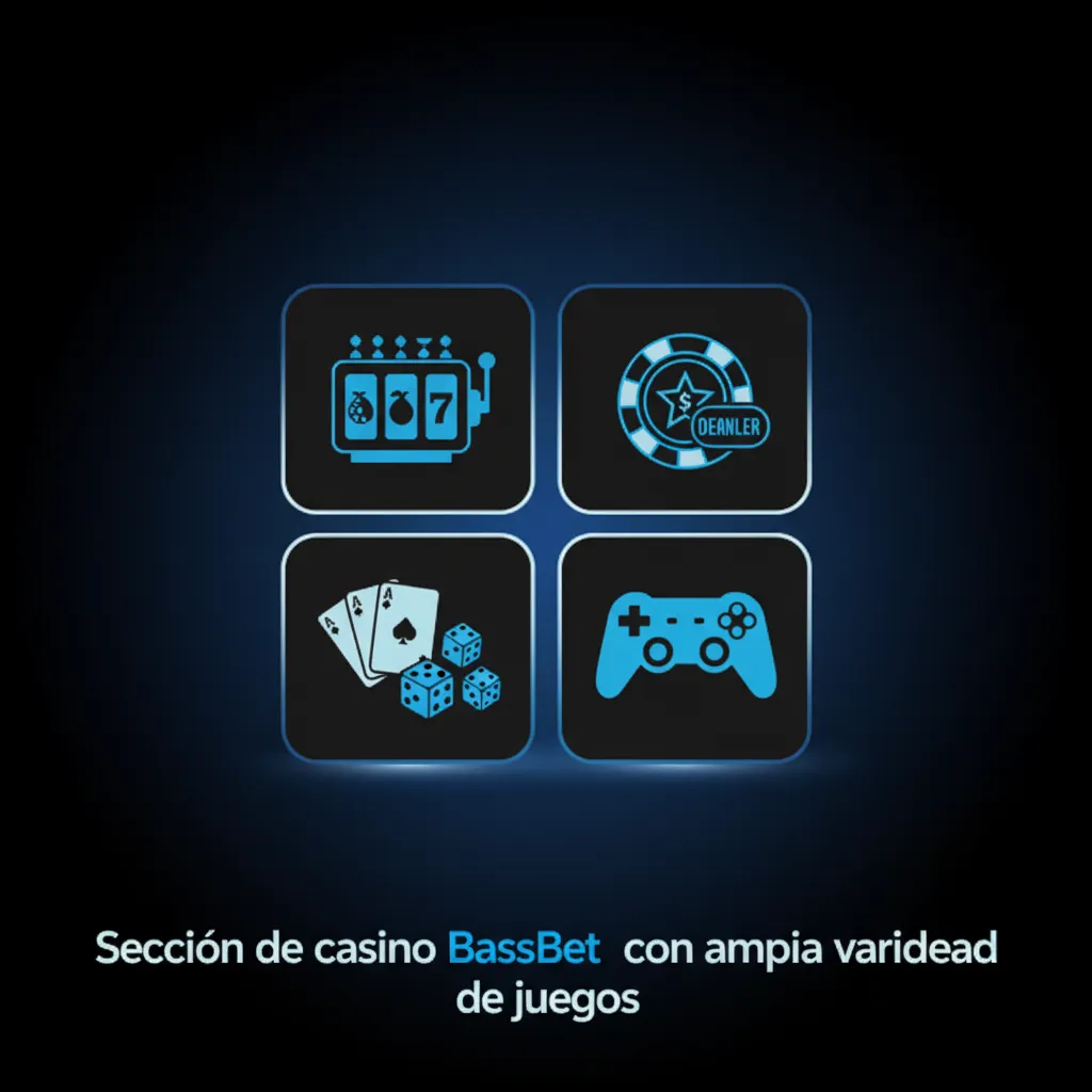 Lobby de BassBet con categorías de juegos: tragaperras, jackpots, crash, instantáneos, de mesa y vídeo póker en móvil y PC.