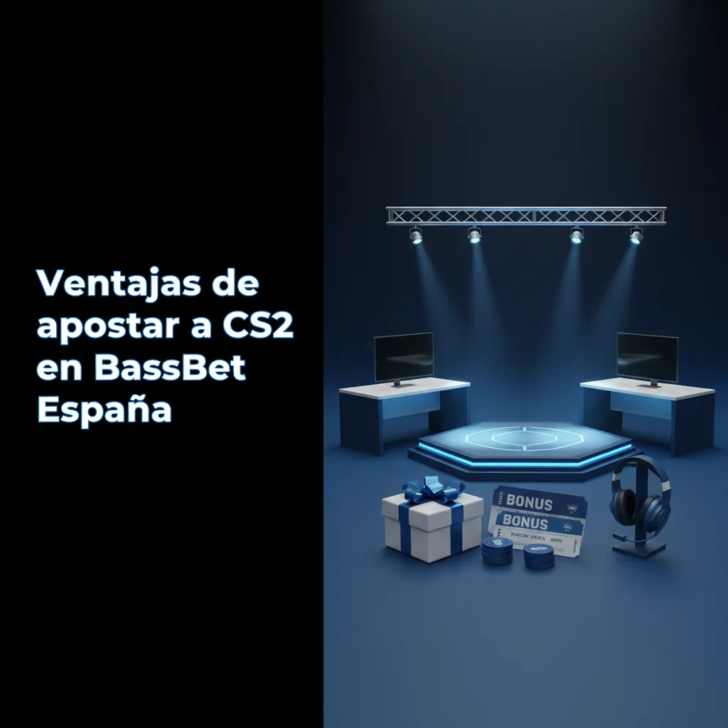 Banner BassBet España: ventajas CS2—bono 50% hasta 700 € + 50 giros, pagos locales, soporte 24/7, app, cuotas y mercados
